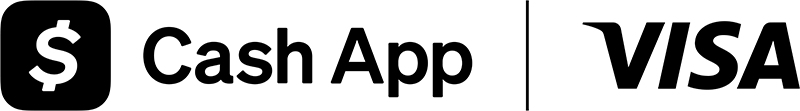 Cash App and VISA logos